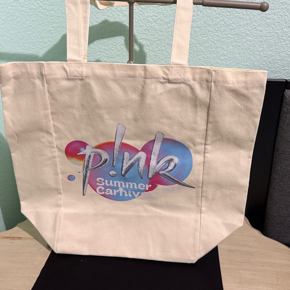 Pink Canvas Tote Bag